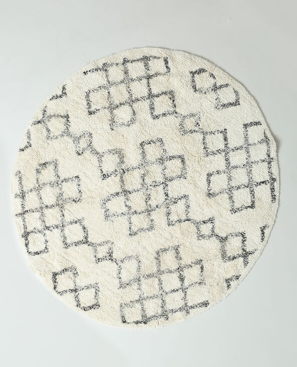 Tapis rond berbère blanc - Pimkie