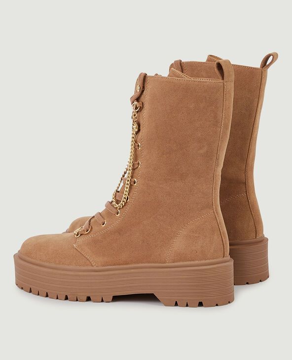 Bottines à lacets beige - Pimkie
