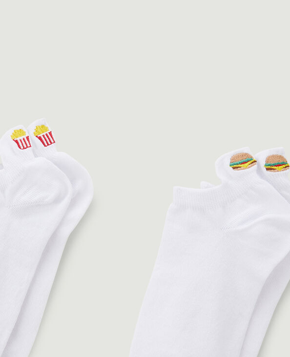 Lot de 2 paires de socquettes blanc - Pimkie