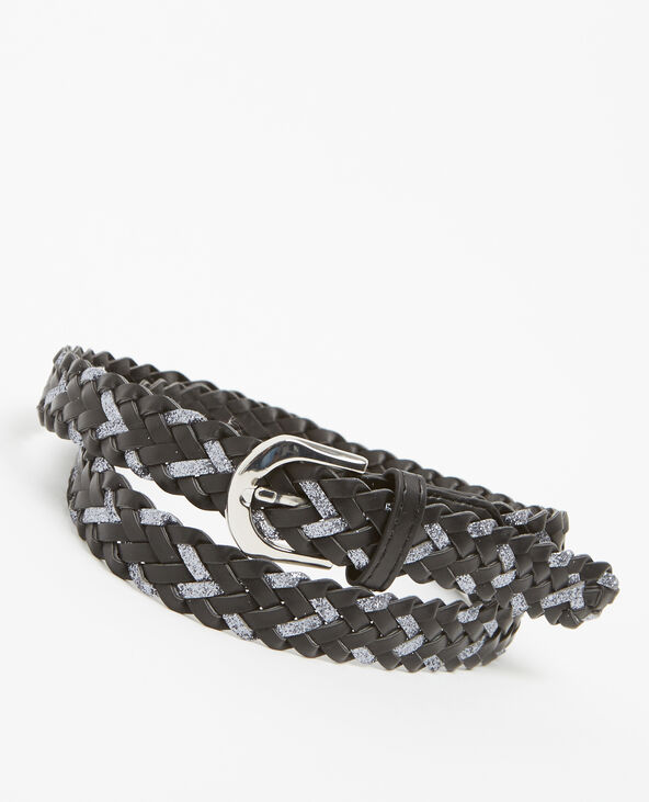Ceinture tressée noir - Pimkie