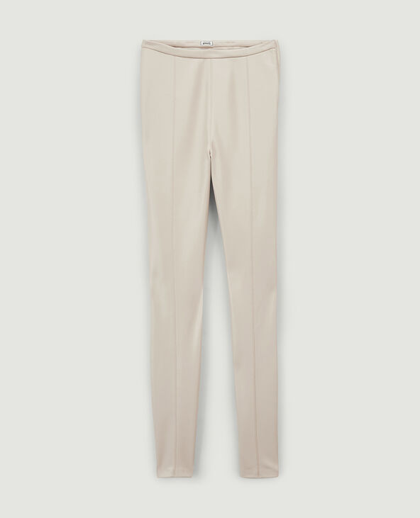 Legging simili cuir écru - Pimkie