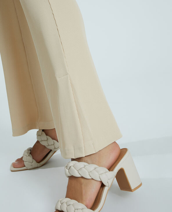 Pantalon flare beige - Pimkie