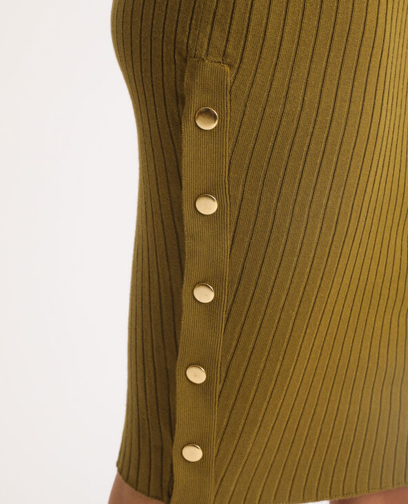 Robe en maille côtelée vert kaki - Pimkie