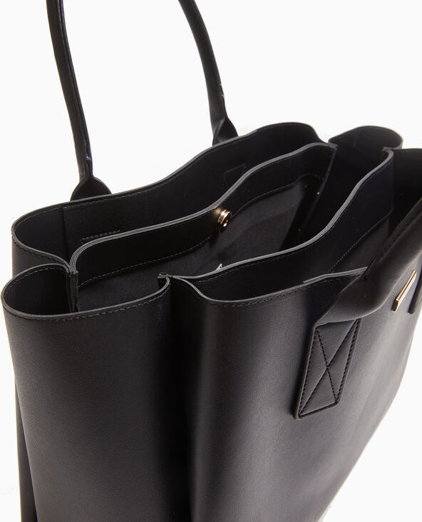 Sac cabas 3 compartiments noir - Pimkie