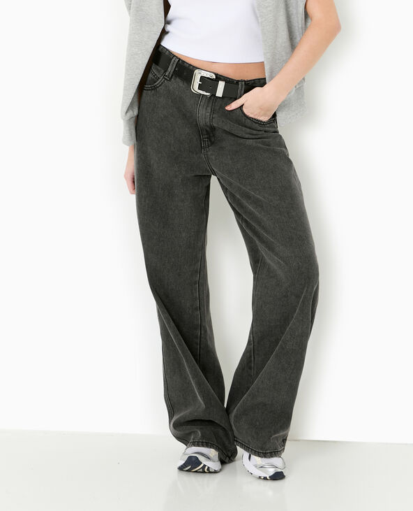 Jean large baggy taille basse noir - Pimkie
