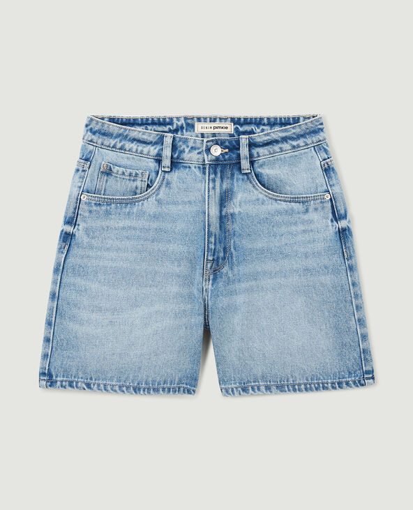 Short en jean taille haute bleu - Pimkie