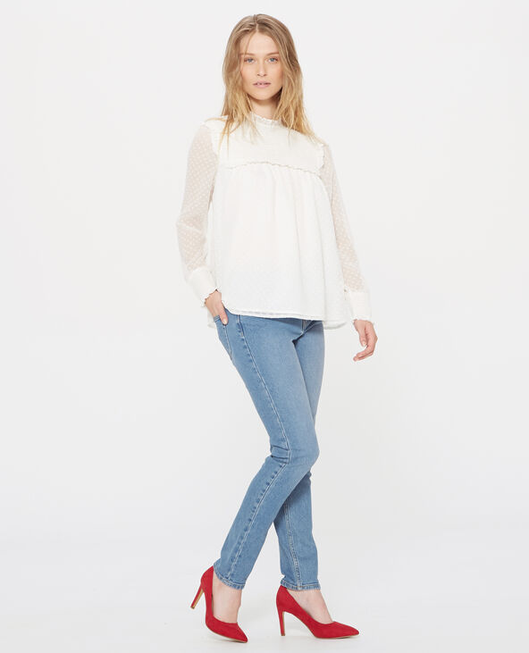 Blouse en plumetis blanc - Pimkie