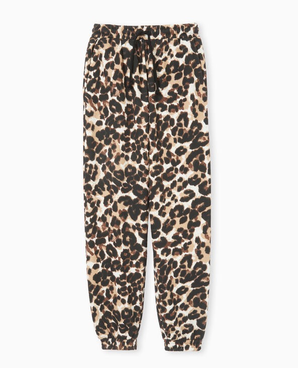 Pantalon de jogging motif léopard noir - Pimkie