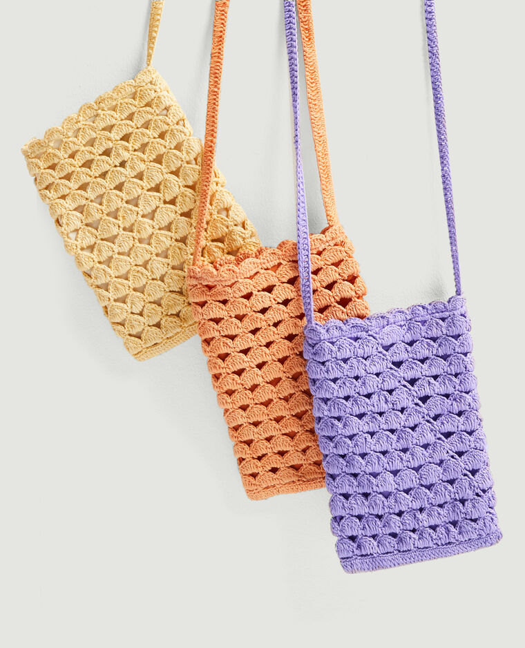 Pochette en crochet orange - Pimkie