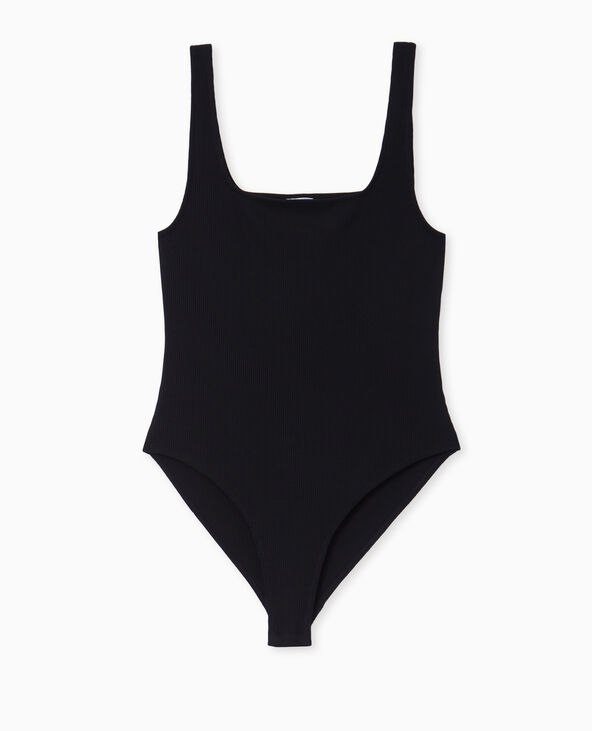 Body débardeur en maille côtelée noir - Pimkie