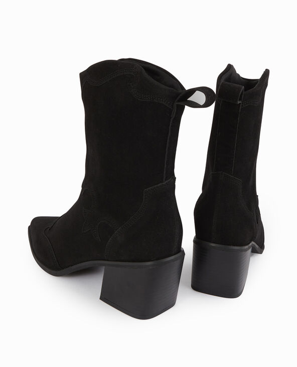 Boots santiags en suédine noir - Pimkie