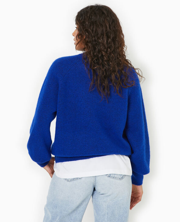 Pull oversize col rond manches raglan bleu électrique - Pimkie