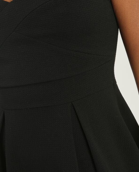 Robe bustier texturé noir - Pimkie