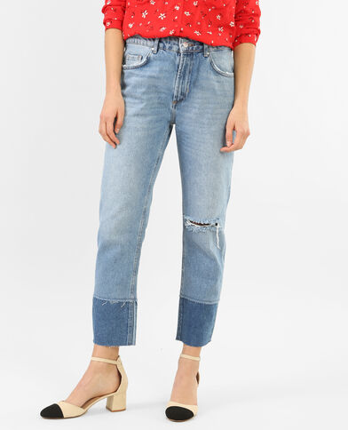 Jean 7/8 2 tons bleu denim - Pimkie