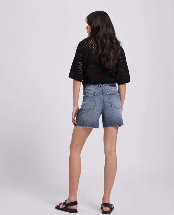 Bermuda en jean raw cut bleu - Pimkie