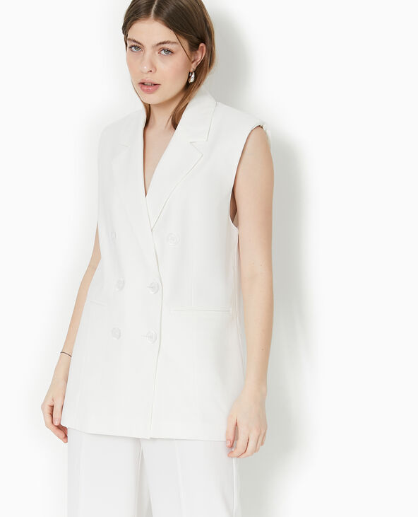 Veste longue sans manches