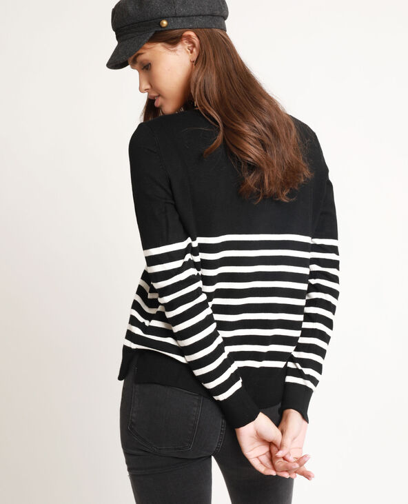 Pull rayé noir - Pimkie