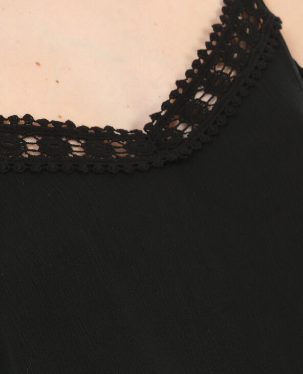 Top à manches peekaboo noir - Pimkie