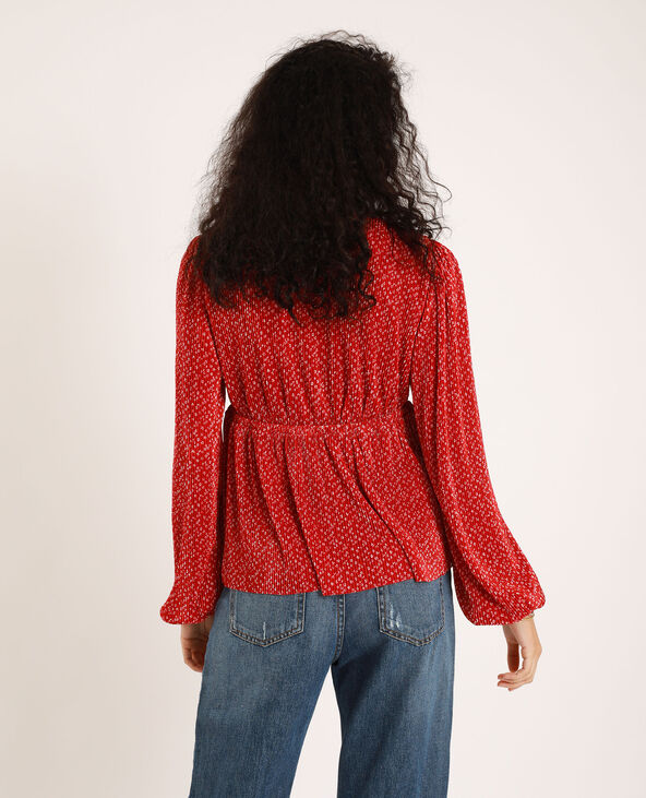 Blouse plissée rouge - Pimkie