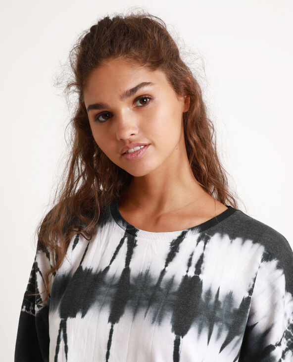Sweat tie & dye noir - Pimkie