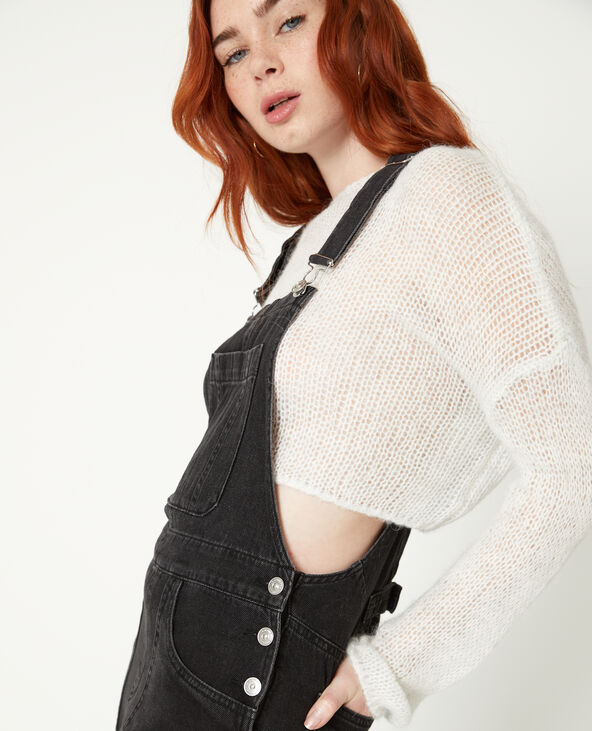 Salopette en jean wide noir - Pimkie