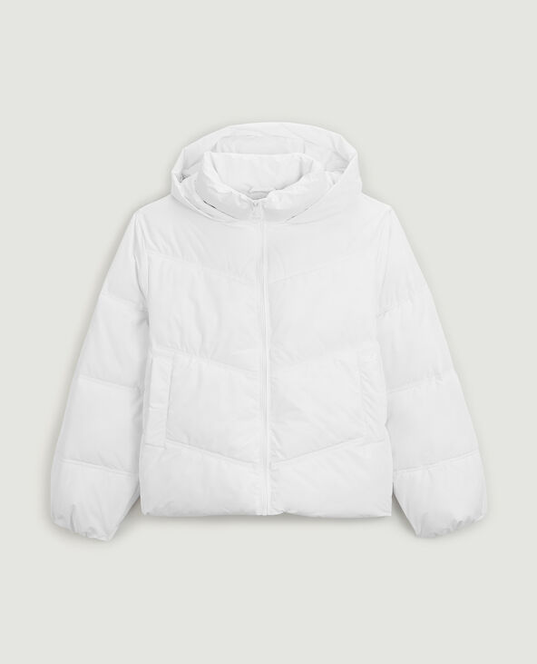 Doudoune oversize avec capuche blanc - Pimkie