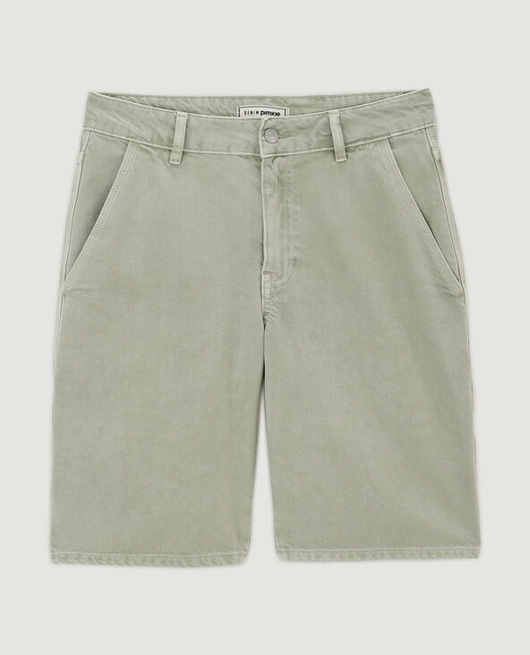 Bermuda charpentier cargo vert de gris - Pimkie