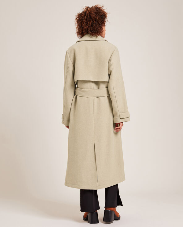 Manteau long oversize esprit trench