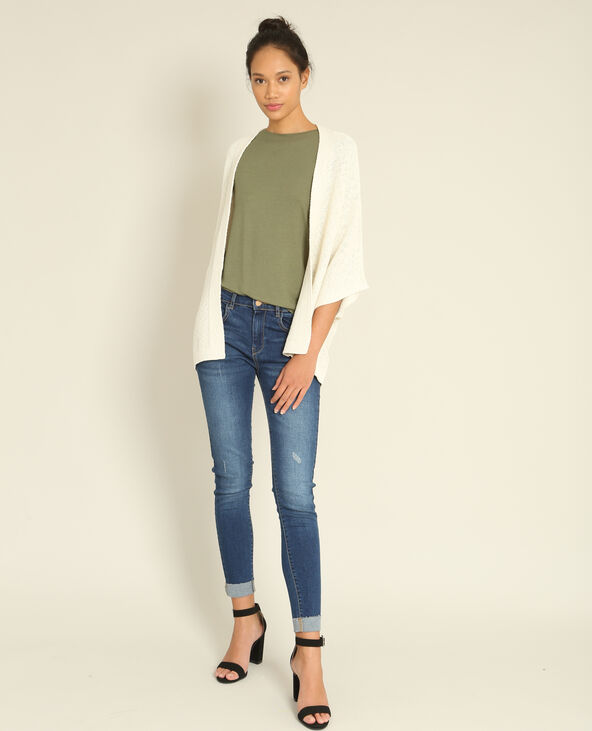 Gilet manches chauve-souris blanc - Pimkie