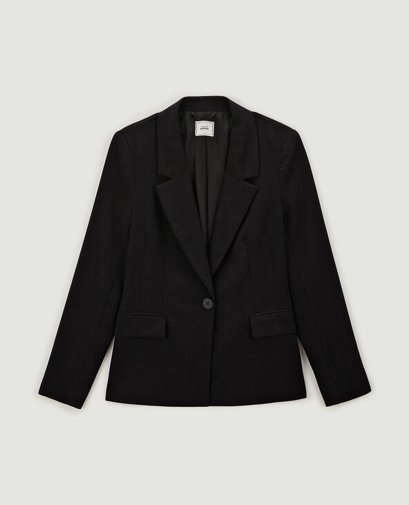 Veste blazer contrée noir - Pimkie