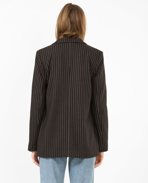 Blazer épais à rayures bleu marine - Pimkie