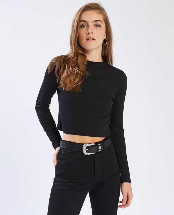 Ceinture à boucle style western noir - Pimkie