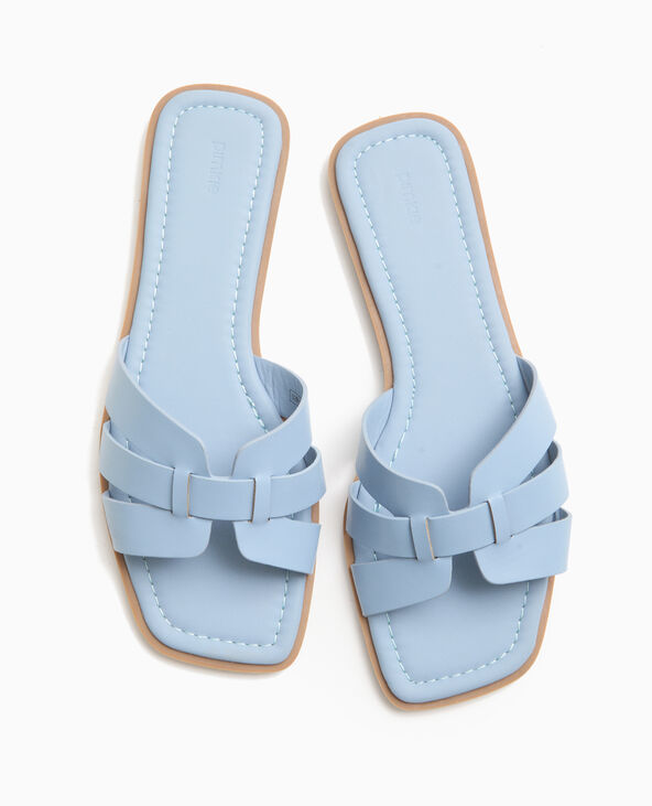 Mules plates bleu clair - Pimkie