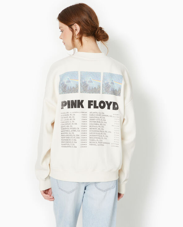 Sweat oversize PINK FLOYD écru - Pimkie