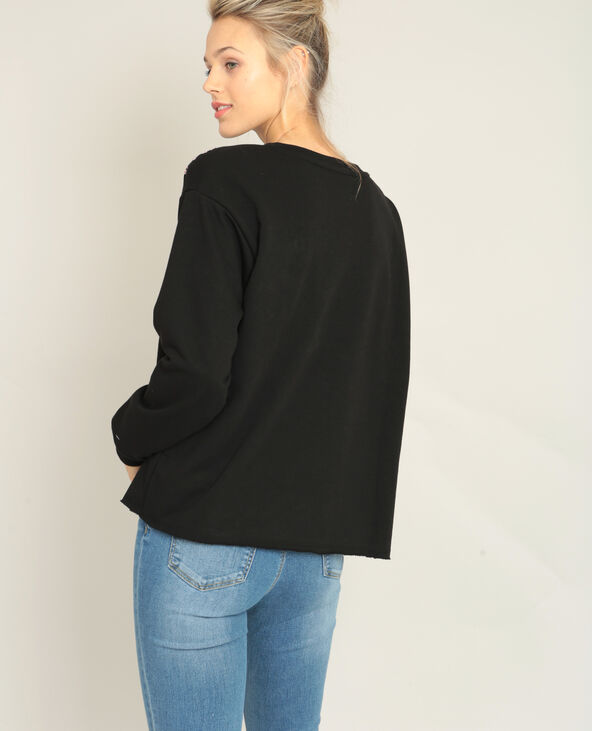 Sweat imprimé noir - Pimkie