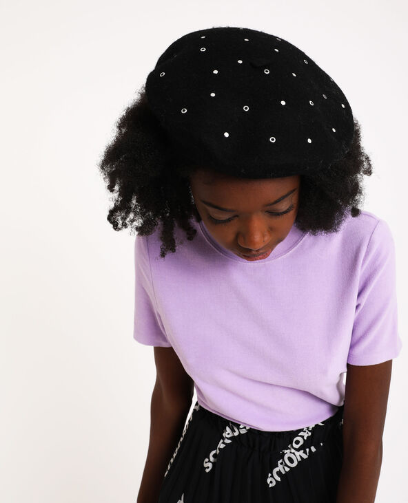 Beret en laine noir - Pimkie
