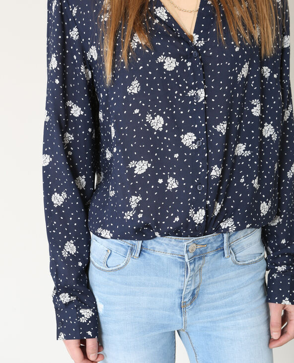 Chemise imprimée bleu marine - Pimkie
