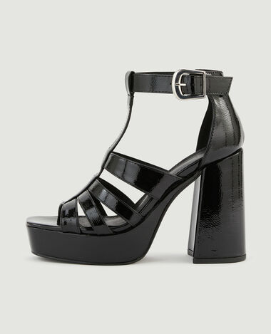 Talons brillants à plateforme noir - Pimkie