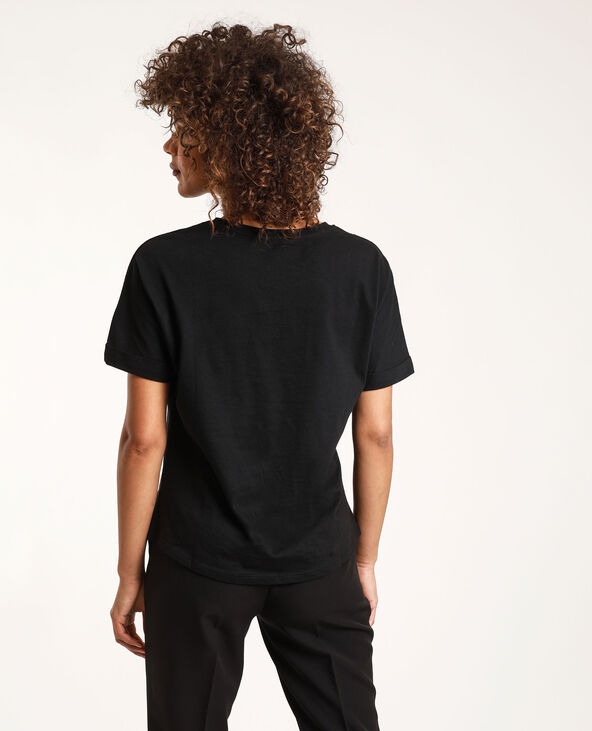 T-shirt Stéphanie Durant x Pimkie noir - Pimkie