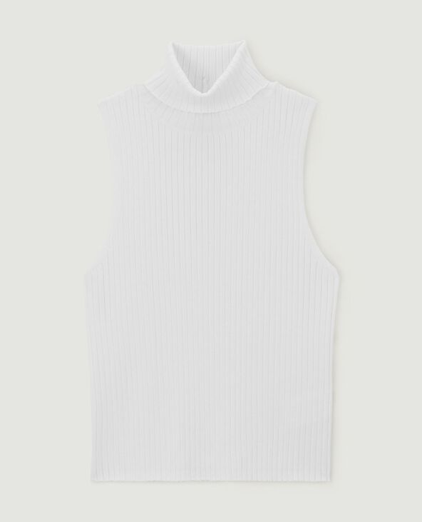 Top col roulé sans manches blanc - Pimkie