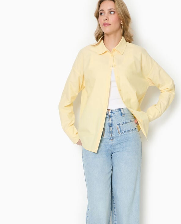Chemise ample et droite Jaune pâle - Pimkie