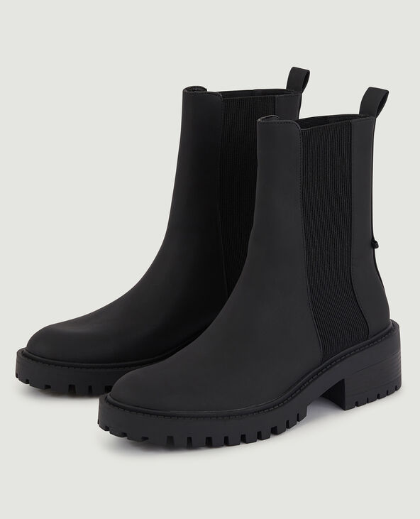 Bottines Chelsea à chaînettes amovibles noir - Pimkie