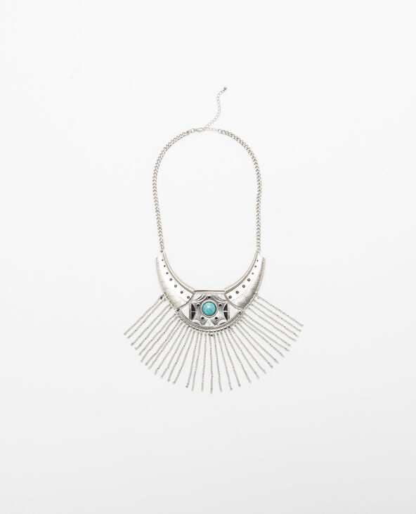 Collier plastron ethnique argenté - Pimkie
