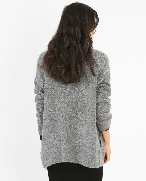 Long gilet zippé gris chiné - Pimkie