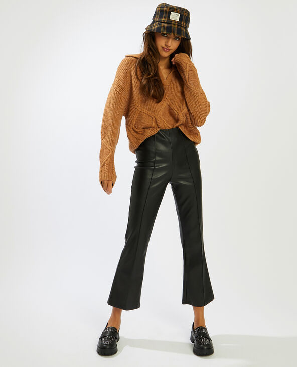 Pull grosse maille marron - Pimkie