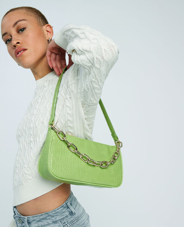 Sac baguette effet croco Pimkie