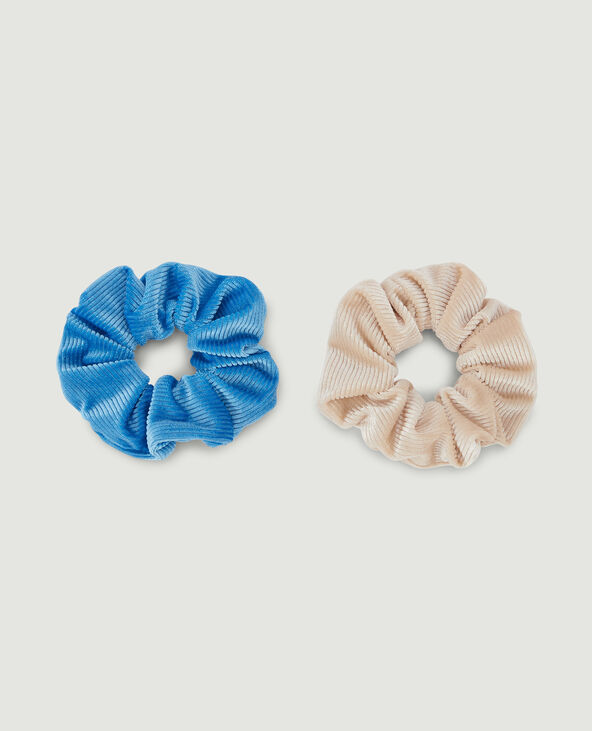 Lot de 2 chouchous velours bleu marine - Pimkie