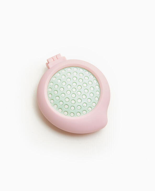 Brosse pliable avec miroir rose - Pimkie