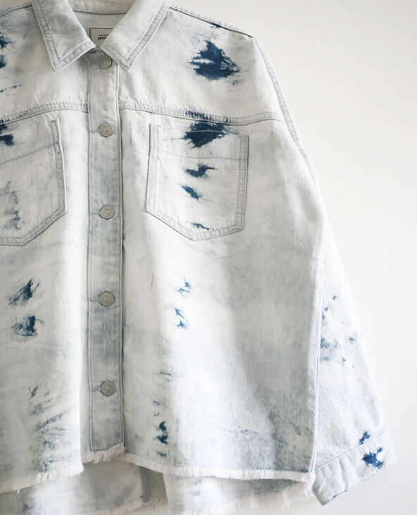 Surchemise tie & dye bleu clair - Pimkie