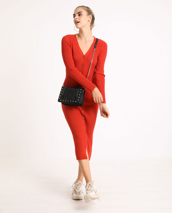 Robe gilet côtelée marron - Pimkie